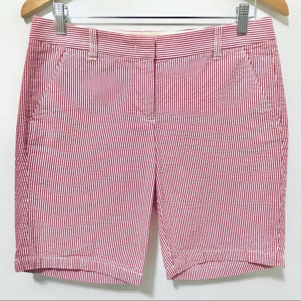 J.Crew Factory Bermuda Shorts 4 Seersucker Cotton